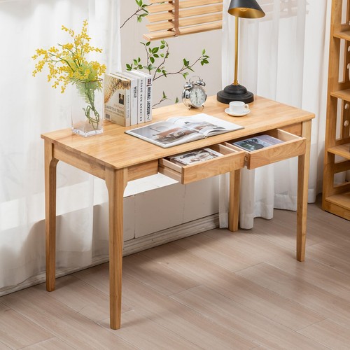 Solid wood desk gaming study - solid,